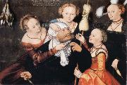 CRANACH, Lucas the Elder Hercules and Omphale oil painting reproduction